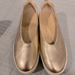 Naked Feet rose gold slip ons